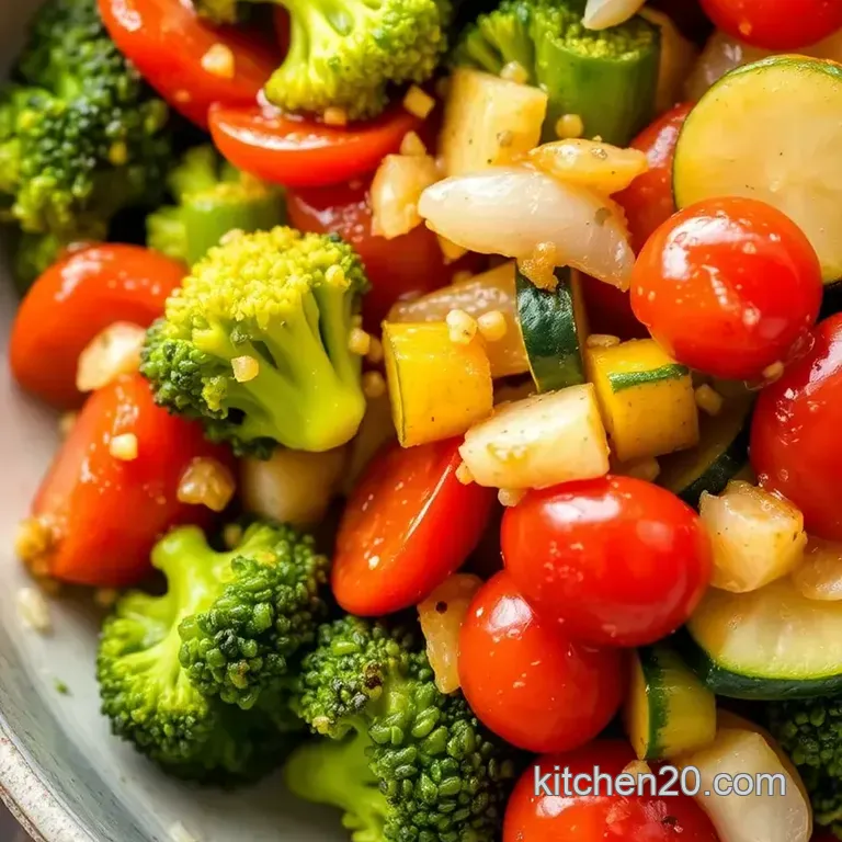 Sautéed Veggies Delight: Quick & Healthy Mix presentation