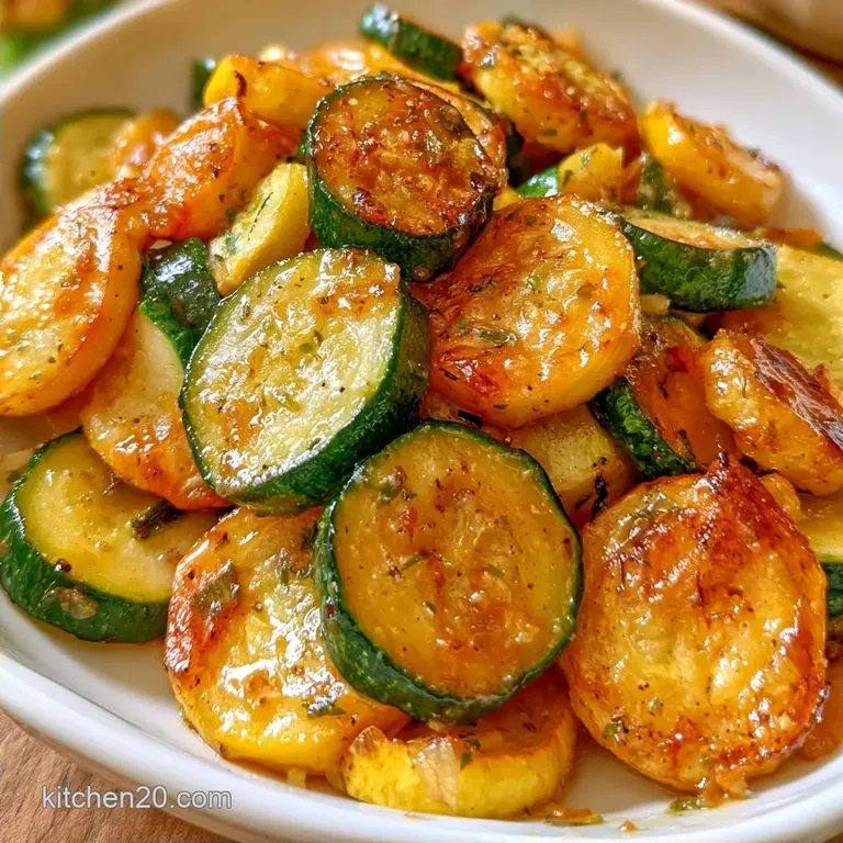Sauteed Zucchini and Yellow Squash with Garlic