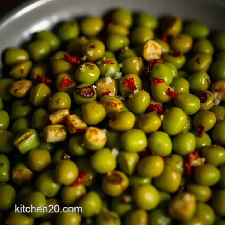 Savory Garlic Edamame with a Kick presentation