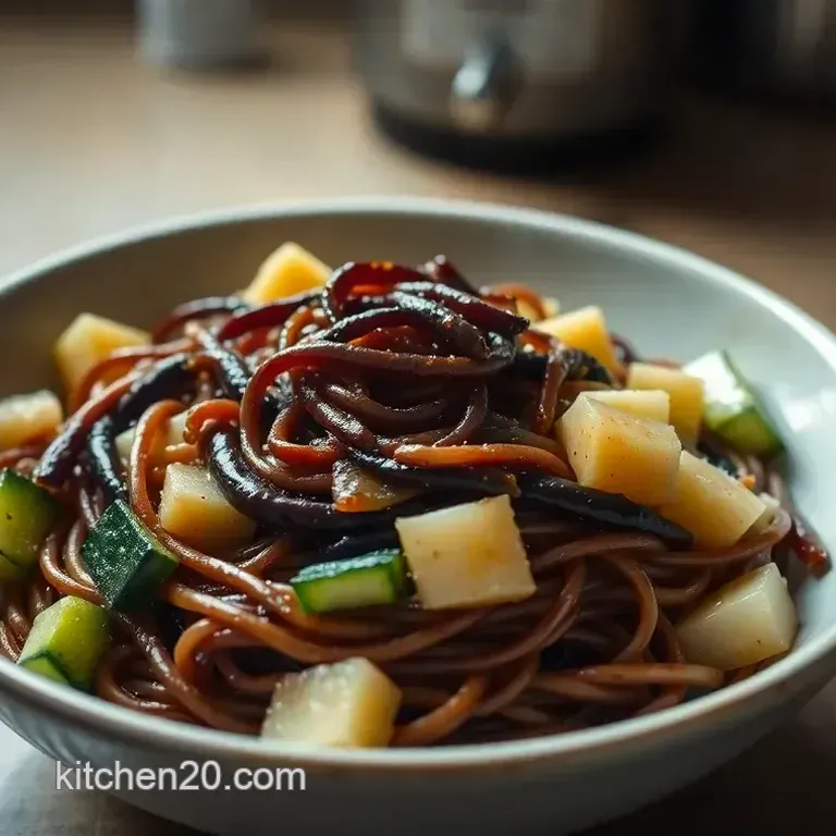 Savoury Jjajangmyeon: Korean Black Bean Noodles