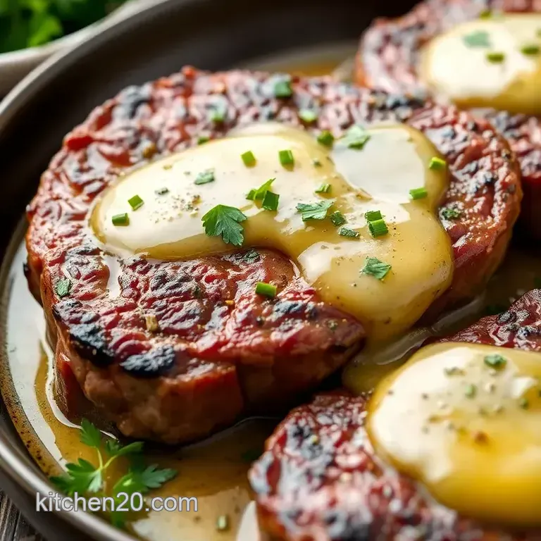 Seared Beef Steak with Rich Garlic Butter presentation