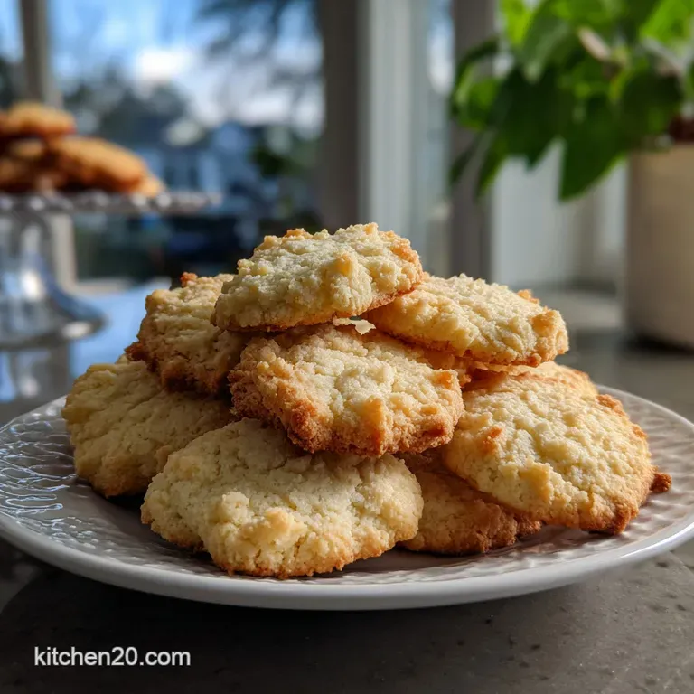 Elegant sugar cookies artfully arranged on a white plate, showcasing intricate icing details, a soft, inviting appeal. Lig...