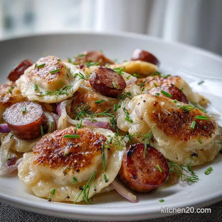 Sheet Pan Pierogies and Kielbasa