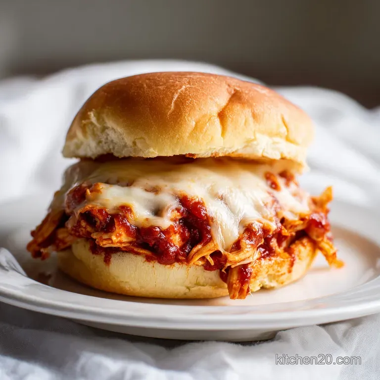 Shredded Chicken Parmesan Sandwich: High-Protein