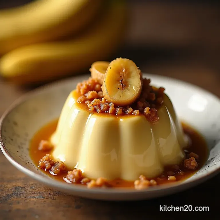 The Cr&egrave;me De La Cr&egrave;me Banana Pudding Silky Custard Caramelised Bananas and Crunchy Topping presentation