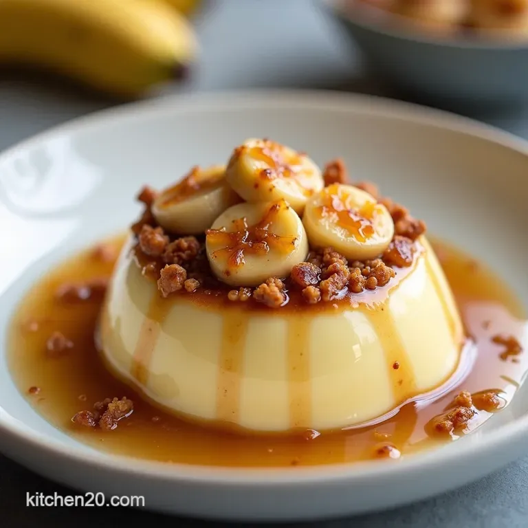The Crème de la Crème Banana Pudding Silky Custard Caramelised Bananas and Crunchy Topping