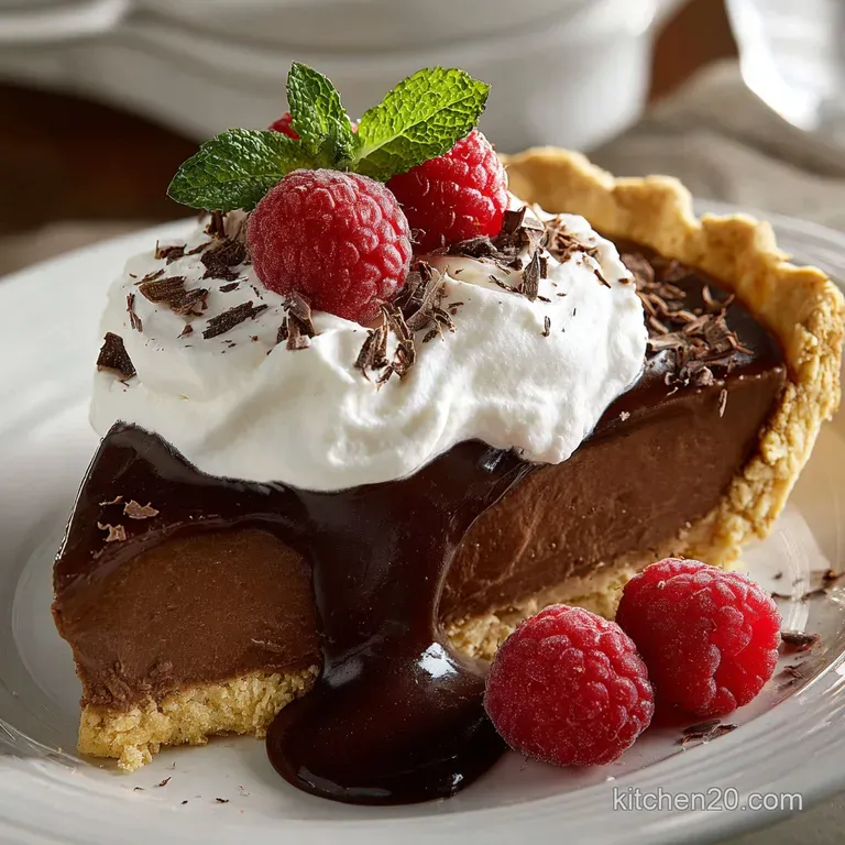 Chocolate Cream Pie: the Silky Classic presentation