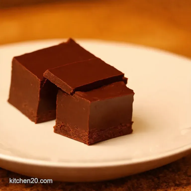 Silky Smooth Classic Chocolate Fudge presentation