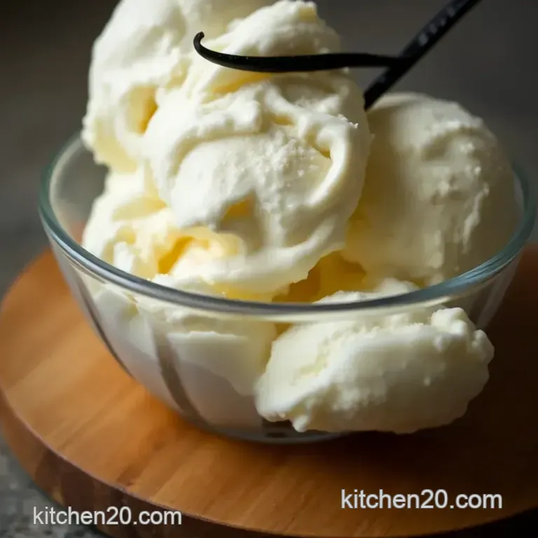Silky Smooth Vanilla Bean Ice Cream presentation