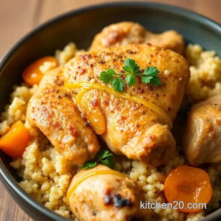 Simmered Chicken Couscous with Apricot Goodness presentation