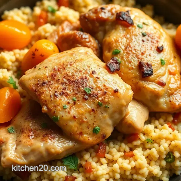 How to Create Delicious Simmered Chicken Couscous with Apricot Goodness
