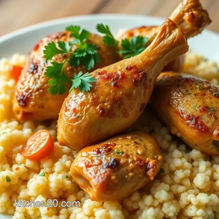 Ultimate Comfort: Simmered Chicken Legs with Fluffy Couscous!