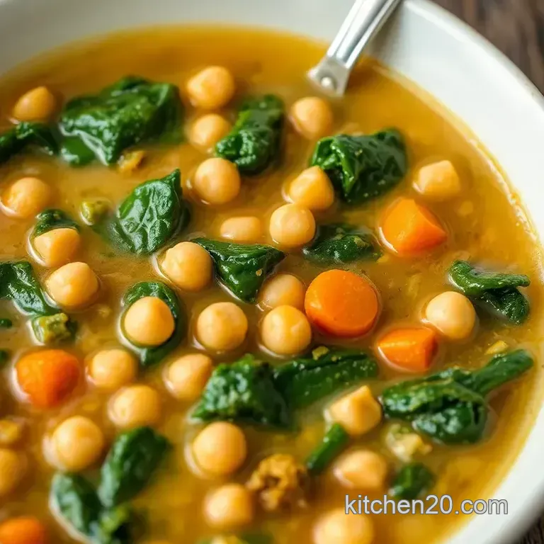 Simmered Chickpea Swamp Soup Delight presentation