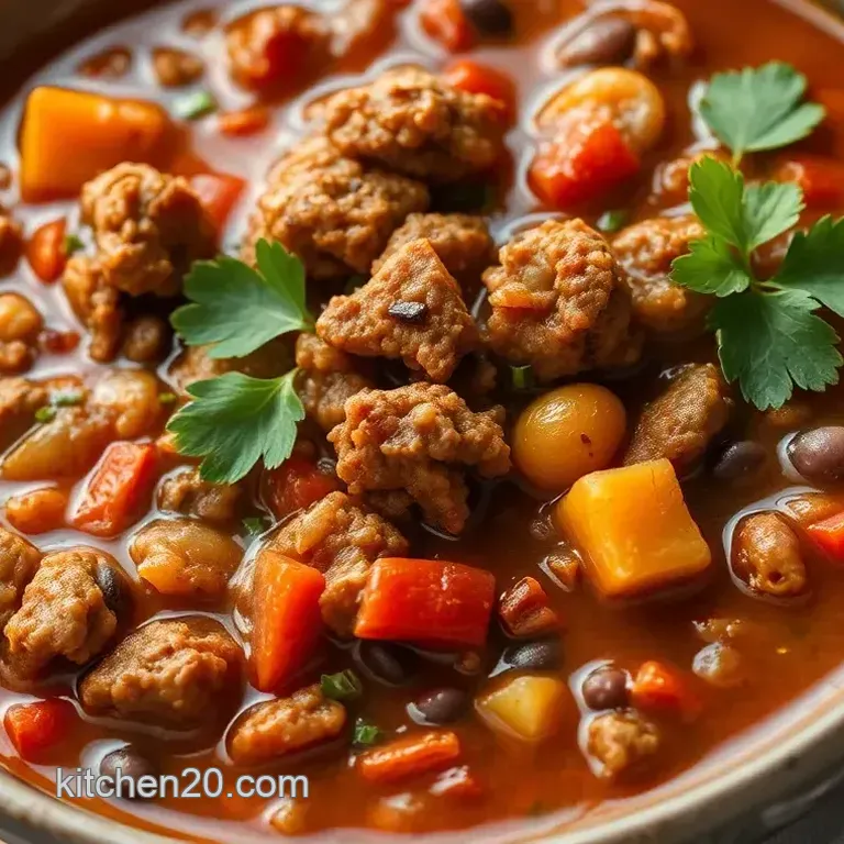 Easy &amp Delicious Simmered Ground Beef Soup with Bold Chipotle: A Family Favorite