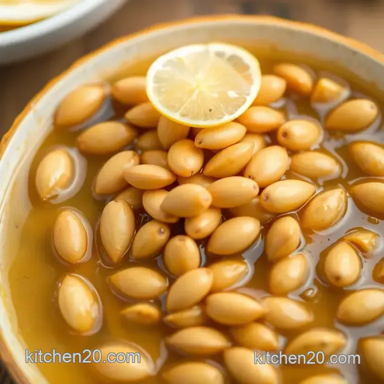 Simmered Lotus Seeds with Sweet Honey Delight presentation