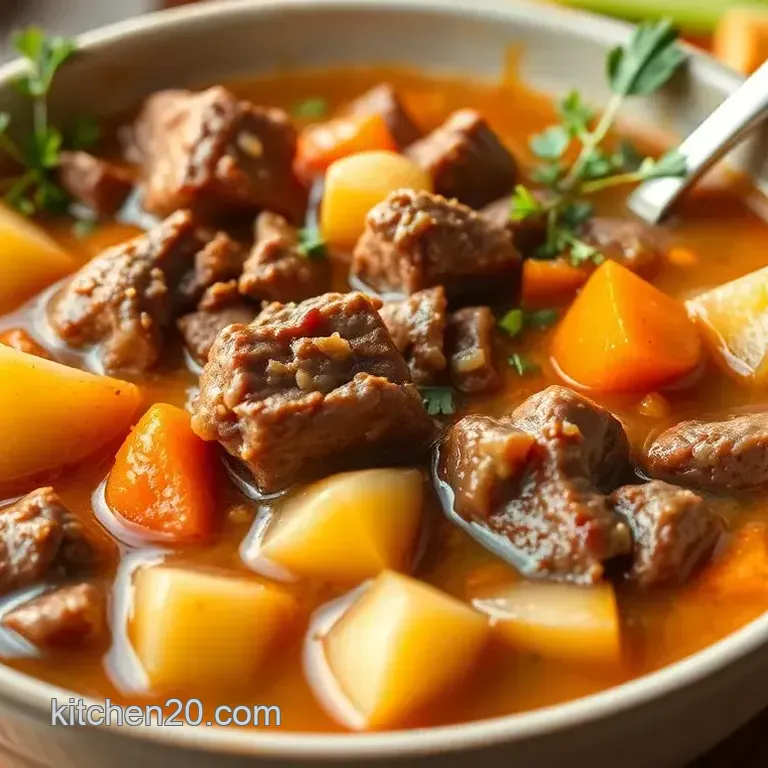 Hearty Simmering Beef Soup: A Warm Embrace in a Bowl
