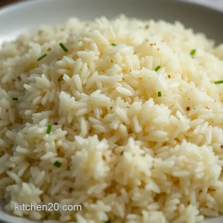 Simple and Savory Rice Pilaf: A Classic Side Dish presentation