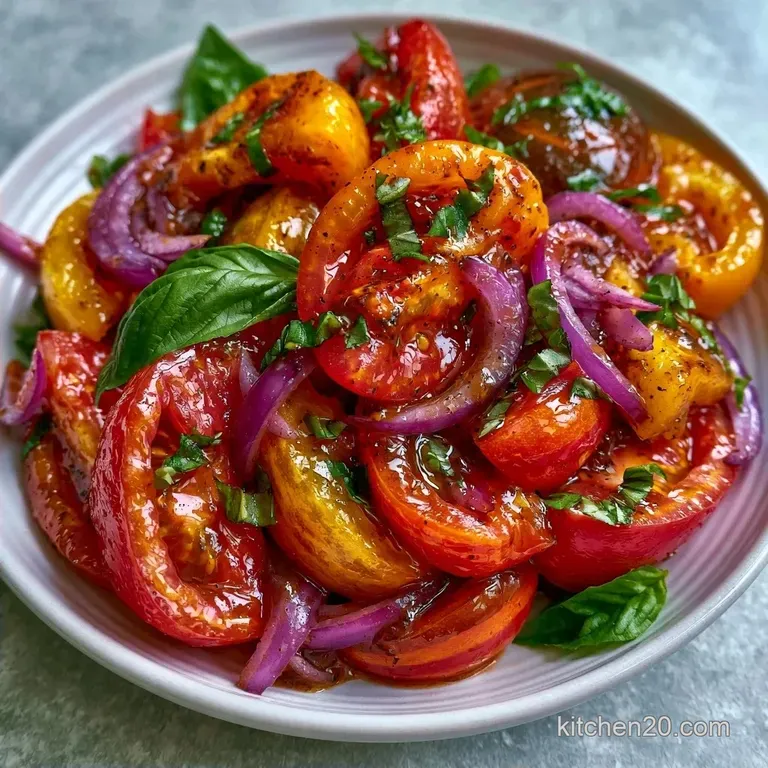 Simple Tomato Salad with Balsamic and Basil