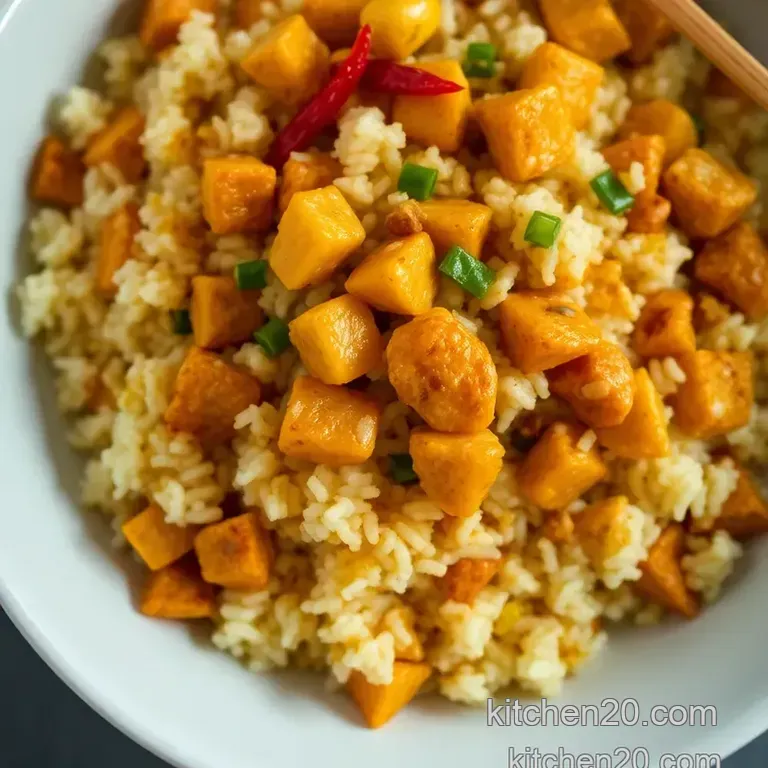 Singapore Fried Rice (Chinese Takeaway Copycat) presentation