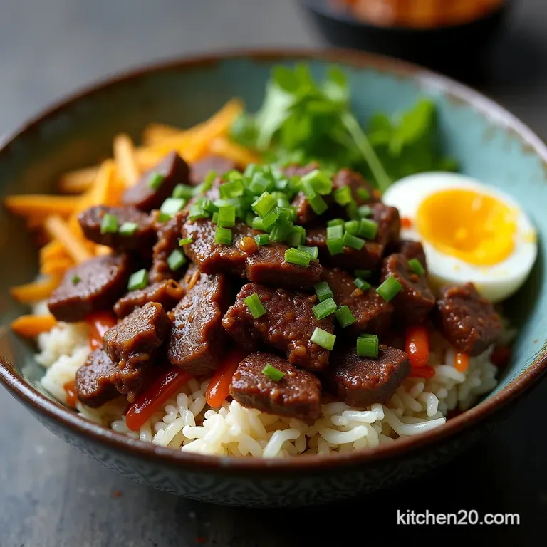 Easy Sizzling Black Pepper Beef Rice Bowl Recipe