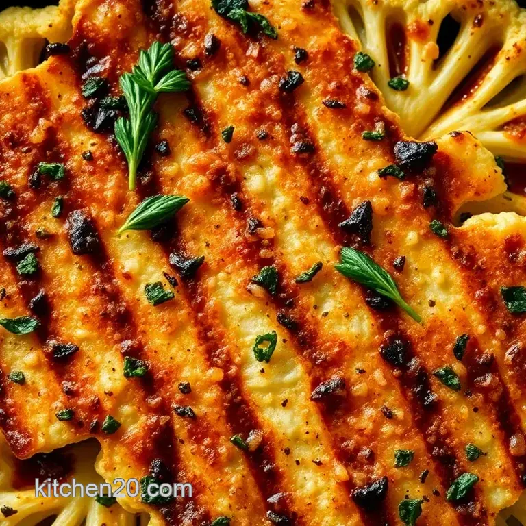 Sizzling Grilled Cauliflower Steaks with Herb Marinade