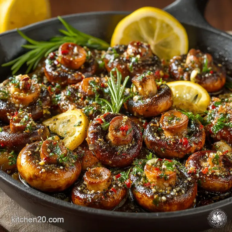 The Ultimate Sizzling Lemon Garlic Mushrooms a 15Minute Kitchen Hero presentation