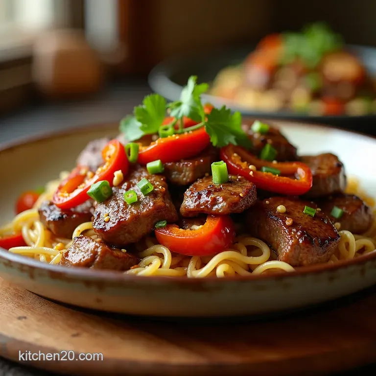 Sizzling Pepper Steak Stir Fry Restaurant Quality Home Kitchen Easy presentation