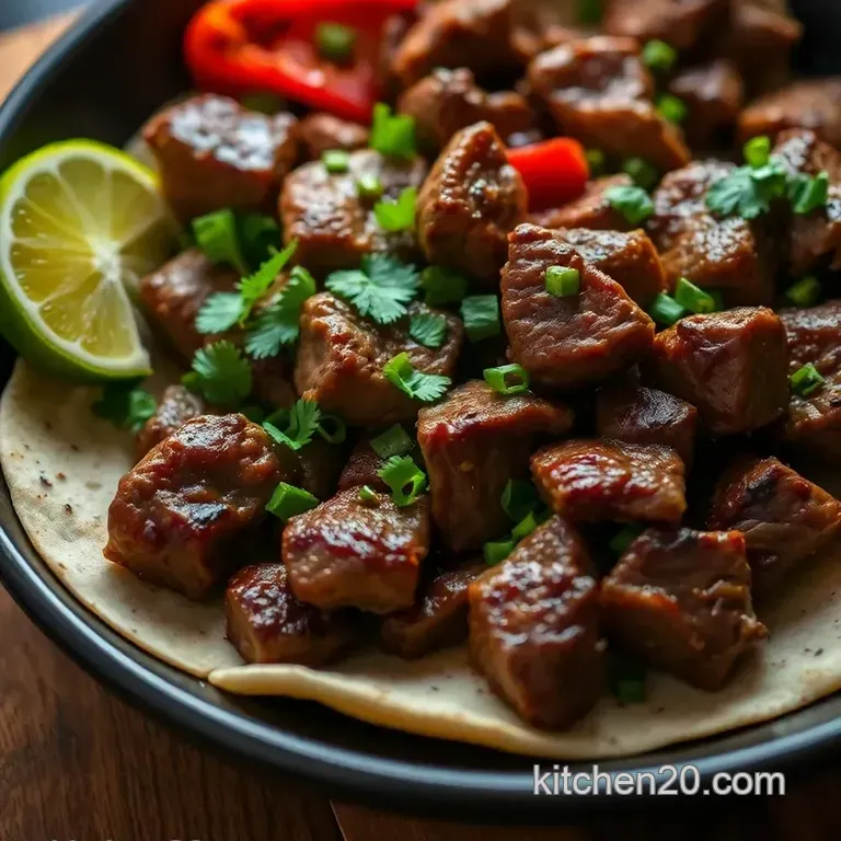 Sizzling Steak Fajitas presentation