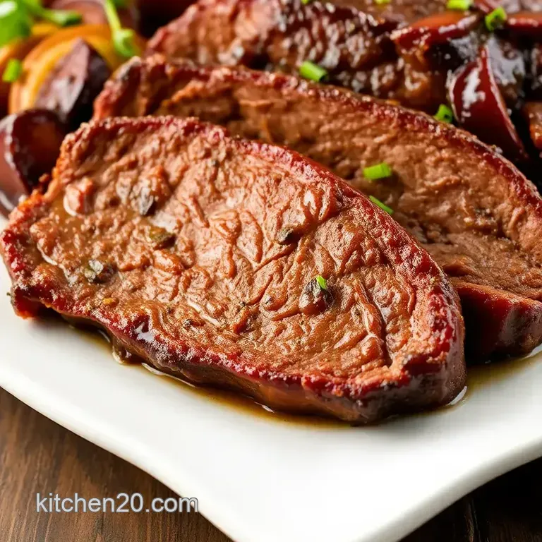 Slow Cooked Beef Brisket with Jack Daniel’s presentation