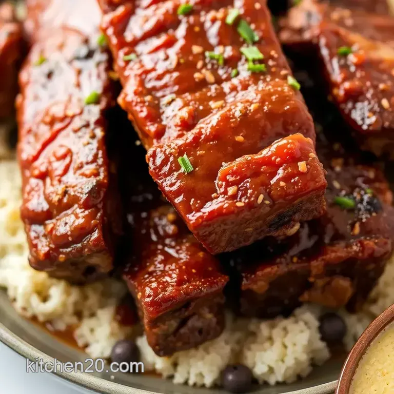 Slow-Cooked Boneless Beef Ribs That Melt presentation