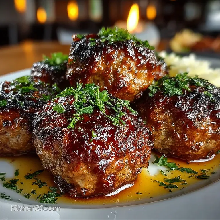 The Ultimate Set It and Forget It Slow Cooker Sweet Smoky BBQ Meatballs presentation