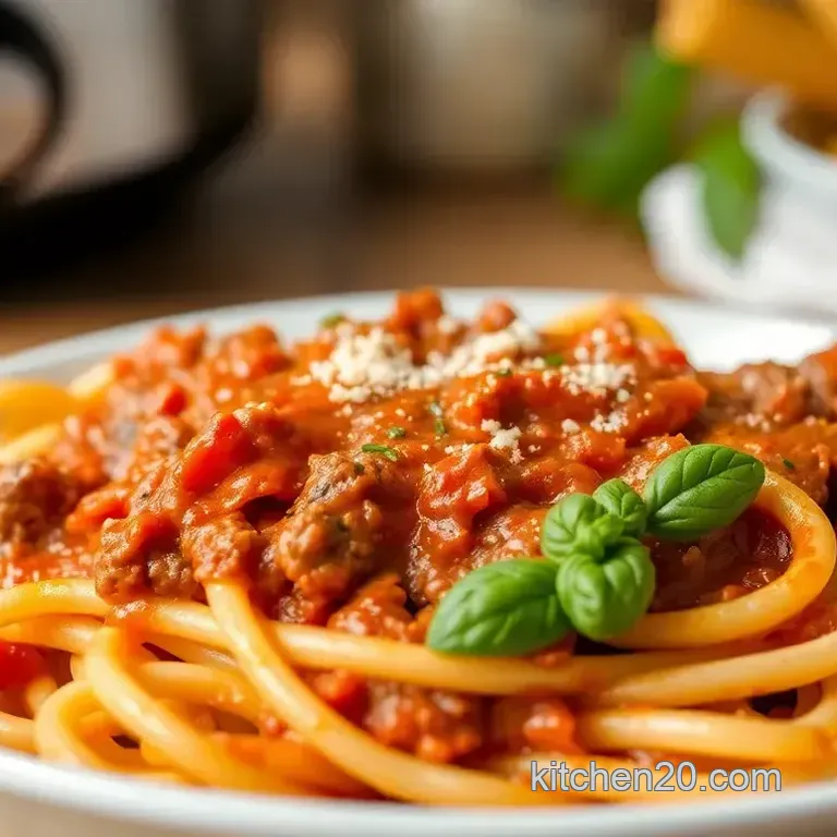 Slow Cooker Beef Pasta with Rich Tomato Sauce