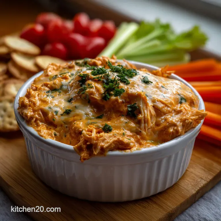 Ultimate Slow Cooker Buffalo Chicken Dip Recipe presentation