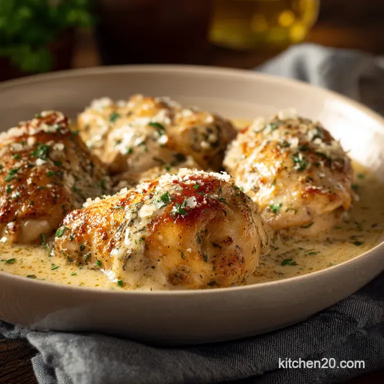 Slow Cooker Garlic Parmesan Chicken: Creamy Effortless and Utterly Moreish presentation