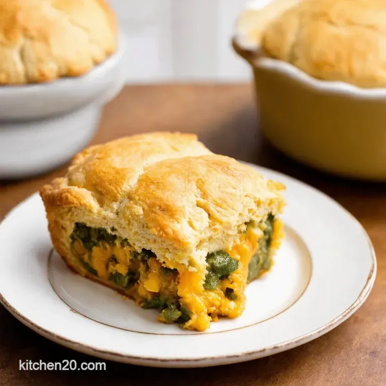 Slow Cooker Veggie Pot Pie with Cheddar Herb Scones presentation