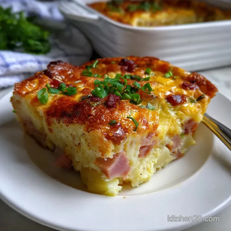 Small Batch Ham Potato Breakfast Casserole: Perfect presentation