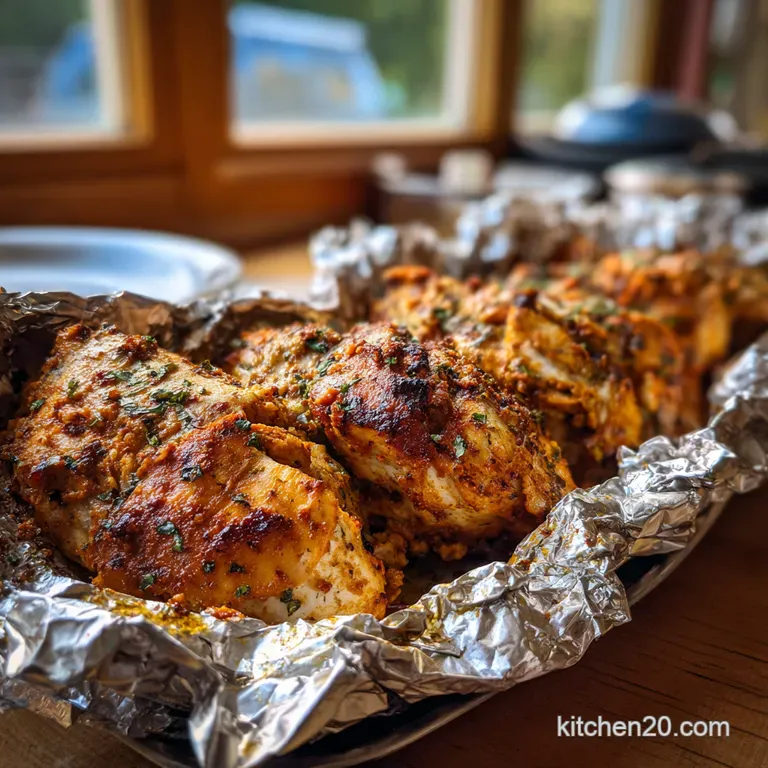 Smoked Paprika Chicken Chorizo Foil Packs presentation