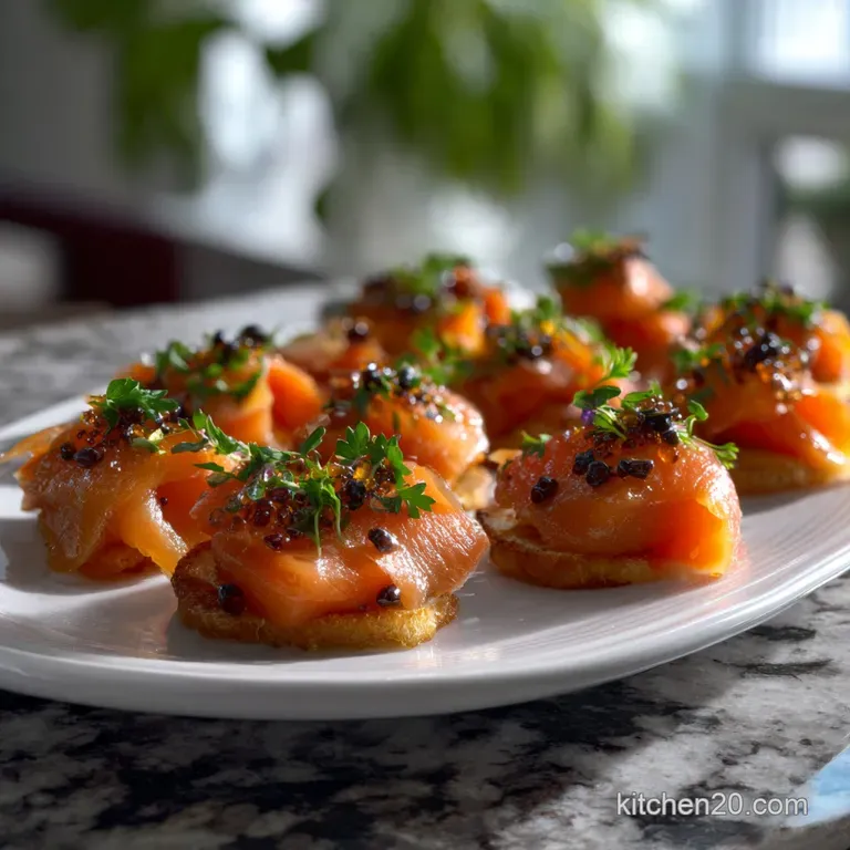 New Years Appetizer with Smoked Salmon