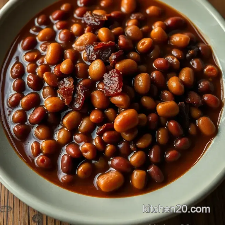 Smoky Cowboy Beans: a Hearty Flavor-Packed Delight presentation