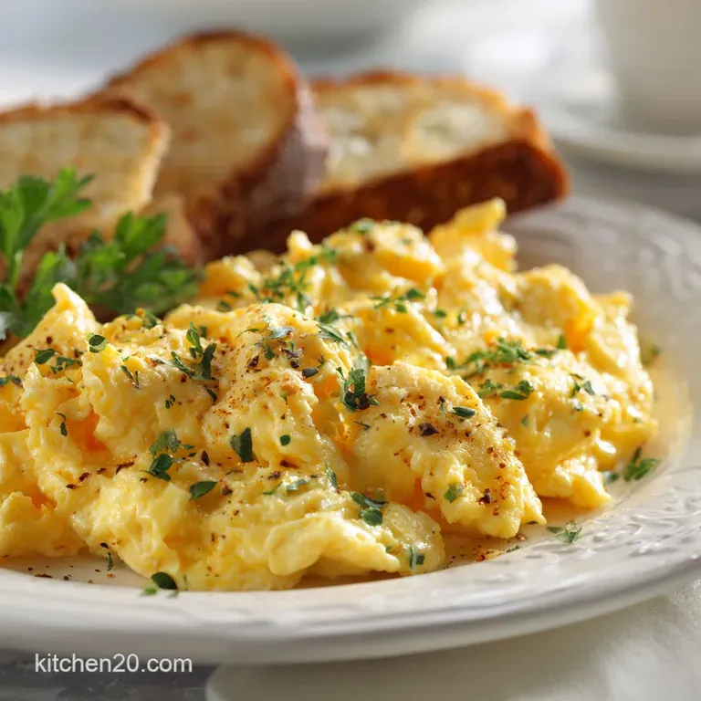Soft and Creamy Scrambled Eggs: Your Guide to the Ultimate Velvet Scramble presentation