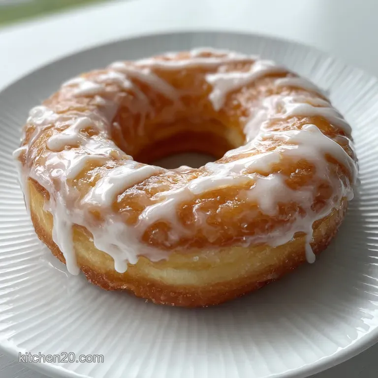 Perfectly round sour cream donut on a delicate plate, showered with powdered sugar. Warm, comforting pastry perfection.