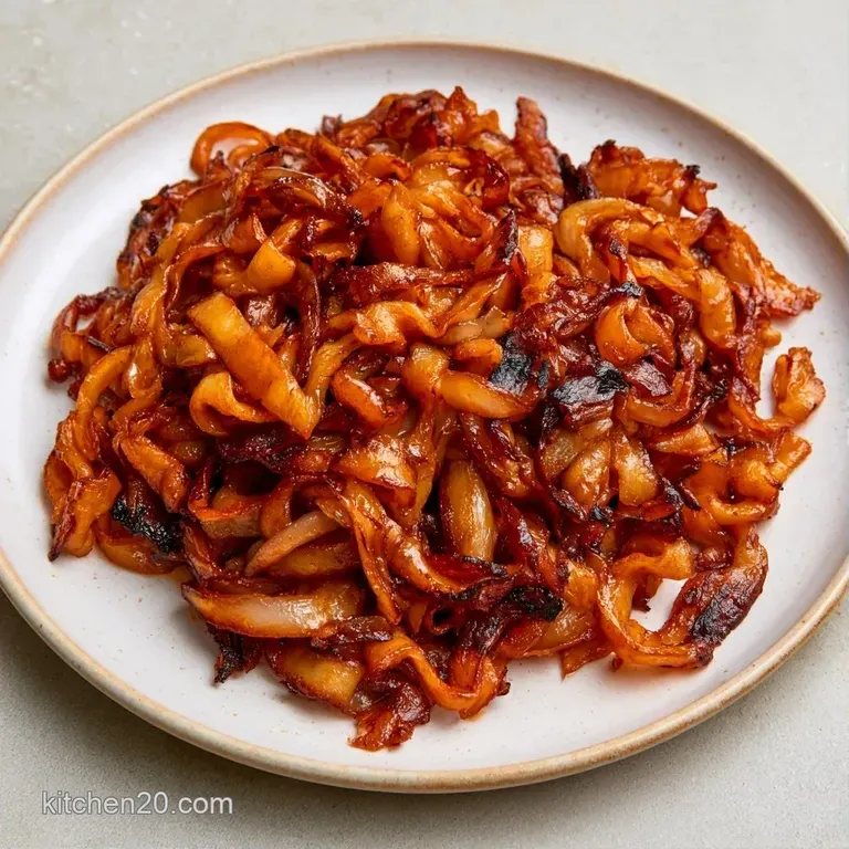 A heap of glossy noodles and crisp vegetables in a white ceramic bowl, garnished with toasted sesame seeds.