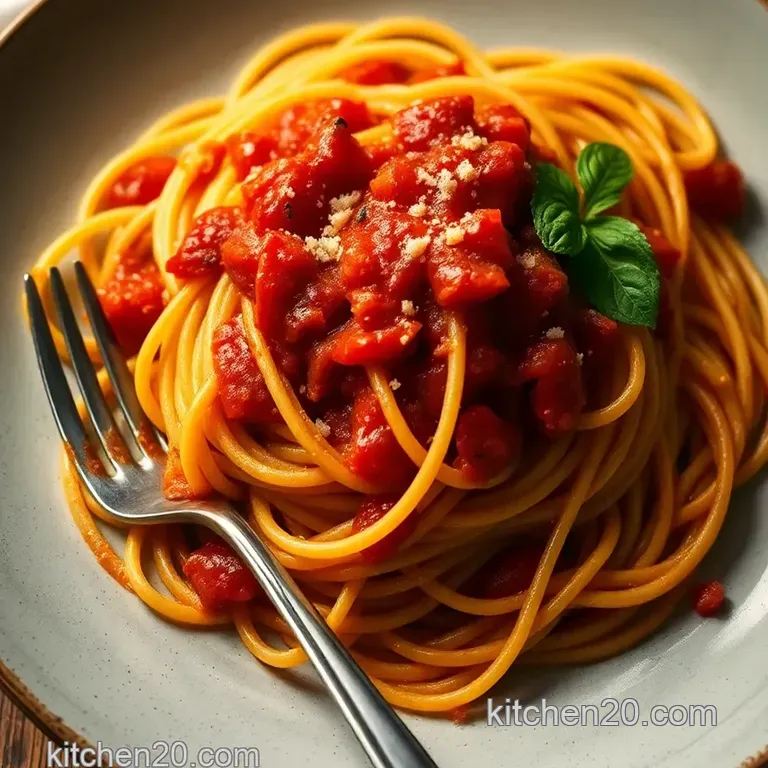 Spaghetti Arrabbiata: Quick and Flavor-Packed presentation