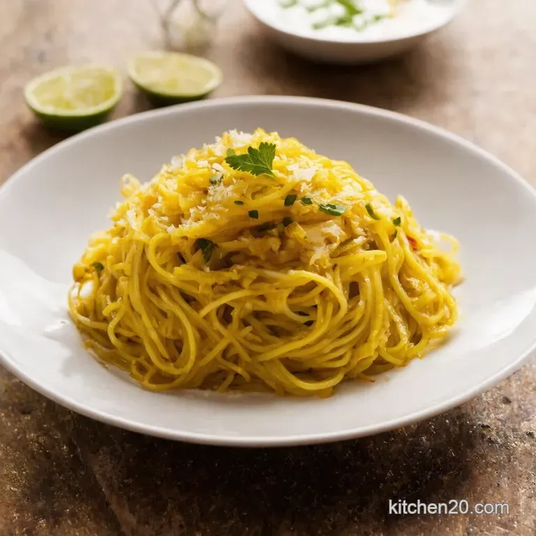 Spaghetti Squash Pad Thai presentation