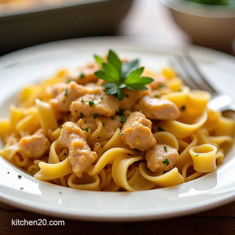 Speedy Amish Chicken Noodle Casserole