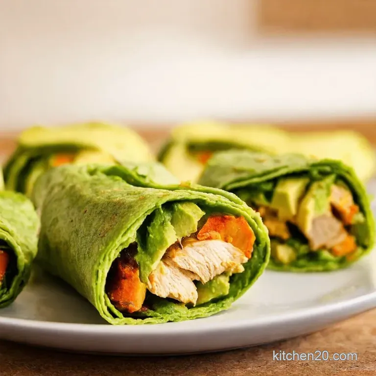 Speedy Chicken Avocado Wraps with Chipotle Mayo presentation