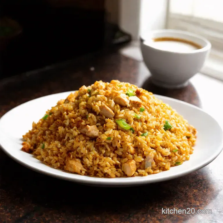 Speedy Chicken Fried Rice Ready in 20 Minutes presentation
