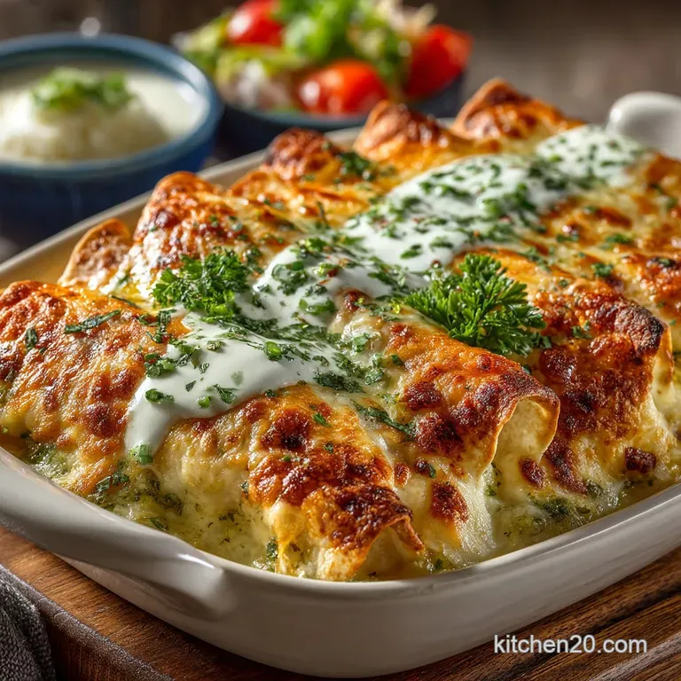Speedy Salsa Verde Chicken Enchiladas Tangy Creamy Weeknight Hero