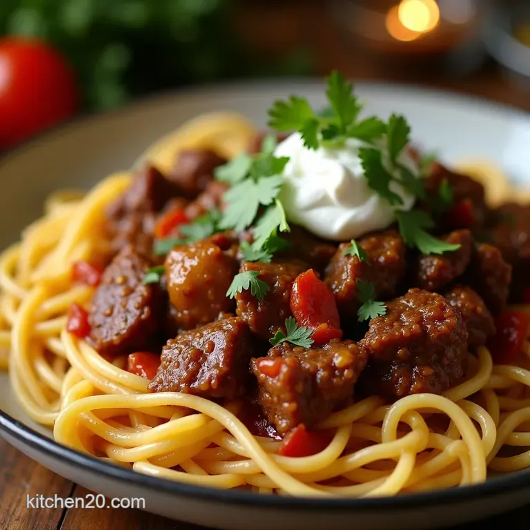 Speedy Weeknight Carne Guisada presentation