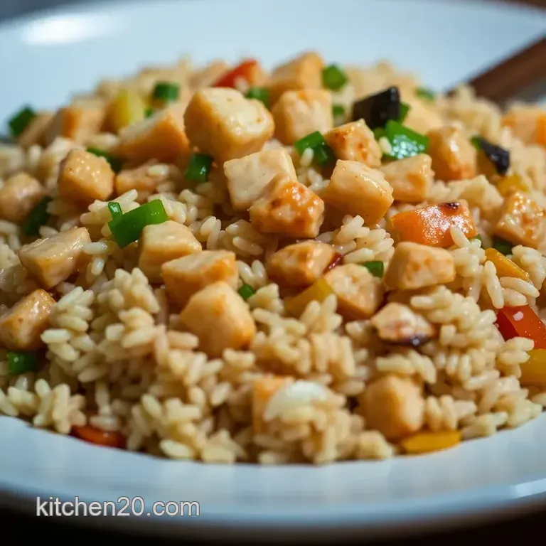 Speedy Weeknight Chicken Fried Rice presentation